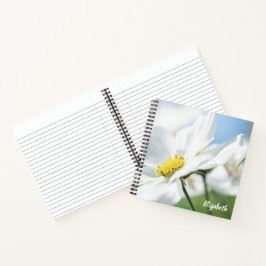 白いデイジー パーソナライズされた ノートブック