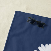 白いデイジー ビーチタオル (インサイチュ)