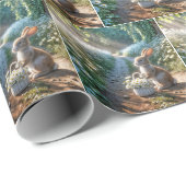 白いデイジー ラッピングペーパー (ロールコーナー)