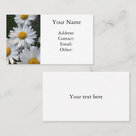 白いデイジー 名刺 (正面/裏面)
