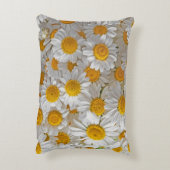 白いデイジー:美しいフローラ背景 アクセントクッション (裏面(縦))