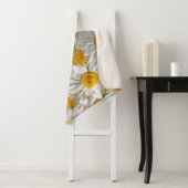 白いデイジー：美しいフローラ背景 シェルパブランケット (インサイチュ)