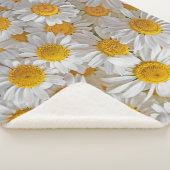 白いデイジー：美しいフローラ背景 シェルパブランケット (3/4)