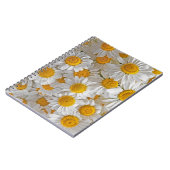 白いデイジー：美しいフローラ背景 ノートブック (左側)