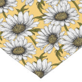 白いデイジー、黄色に野生の花 ショートテーブルランナー (コーナー)