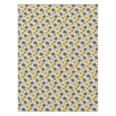 白いデイジー、黄色に野生の花 テーブルクロス (正面)