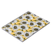 白いデイジー、黄色に野生の花 ノートブック (左側)