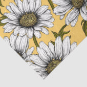 白いデイジー、黄色に野生の花 薄葉紙 (詳細)