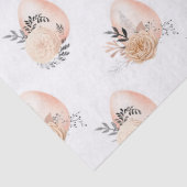 白いデコパージュに桃の卵と花 薄葉紙 (詳細)