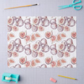 白いデコパージュに水彩画  薄葉紙 (クラフト)