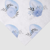 白いデコパージュに青い卵と花 薄葉紙 (詳細)