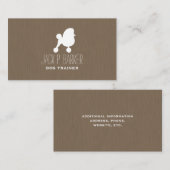 白いトイプードルシルエット 名刺 (正面/裏面)