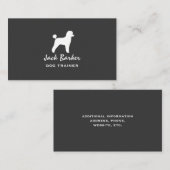 白いトイプードルシルエット 名刺 (正面/裏面)