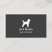 白いトイプードルシルエット 名刺 (正面)