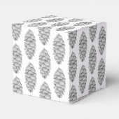 白いトウヒのコーンのギフトボックス フェイバーボックス (裏面サイド)