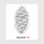 白いトウヒのコーンのシール シール (シート)