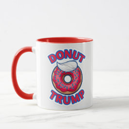 白いトップノット付きのトランプドーナツ マグカップ