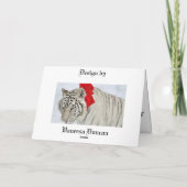 白いトラのクリスマスカード シーズンカード (裏面)