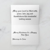 白いトラのクリスマスカード シーズンカード (内部)