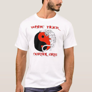 白いトラの武道のワイシャツ Tシャツ