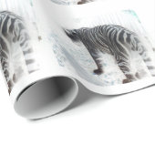 白いトラの野生動物 ラッピングペーパー (ロールコーナー)