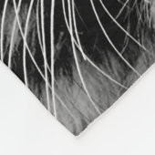 白いトラの顔のクローズアップ フリースブランケット (角)