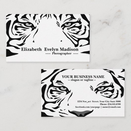 白いトラ321 名刺 (正面/裏面)