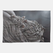 白いトラ キッチンタオル (横)