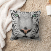 白いトラ クッション (ブランケット)