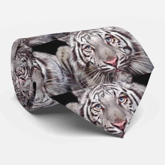 白いトラ ネクタイ (ロール)