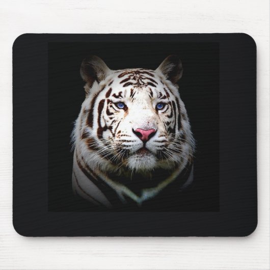 白いトラ マウスパッド (正面)