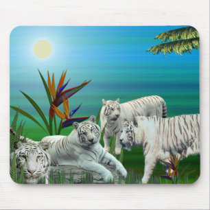 白いトラMousepad03 マウスパッド