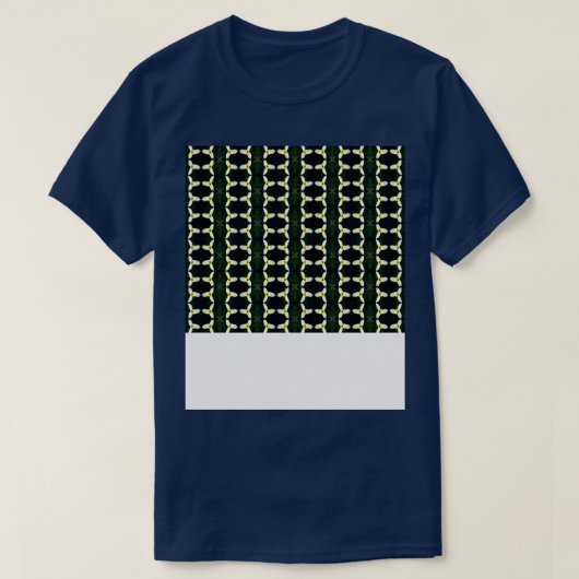 白いトリリウムダーク背景パターン Tシャツ (デザイン正面)