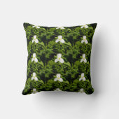 白いトリリウム山花パイロー クッション (裏面)