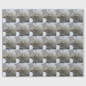 白いトルコのアンゴラ猫の包装紙 ラッピングペーパー (フラット)