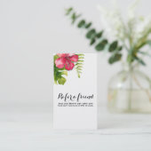 白いトロピカルハイビスカス離れのシックが友人を参照 紹介カード (スタンド正面)