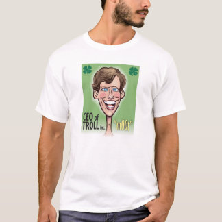白いトロールの人の基本的なTシャツのCEO Tシャツ
