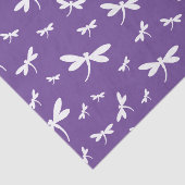 白いトンボのパターン-カスタマイズ可能なBGカラー 薄葉紙 (詳細)