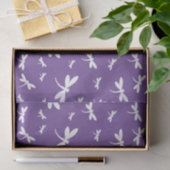 白いトンボのパターン-カスタマイズ可能なBGカラー 薄葉紙 (ギフト)