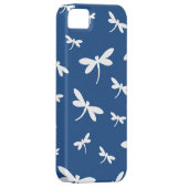 白いトンボ模様 – カスタマイズ可能なBG色 Case-Mate iPhoneケース (裏面/右)