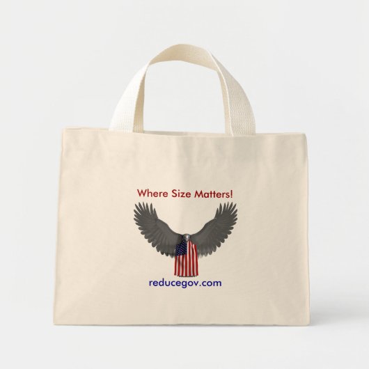 白いトートバッグ、大きさが大事な場所! ミニトートバッグ (正面)