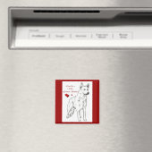 白いドイツの羊飼いに愛される マグネット (インサイチュ (食洗機))