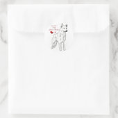 白いドイツの羊飼いに愛される ラウンドシール (バッグ)