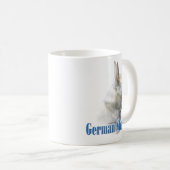 白いドイツの羊飼いの名前 コーヒーマグカップ (正面右)