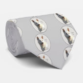 白いドイツの羊飼いの贈り物 ネクタイ (ロール)