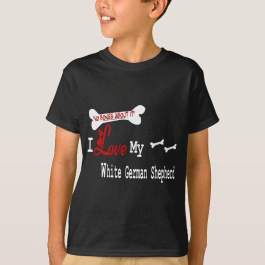 白いドイツの羊飼いの贈り物 Tシャツ (正面)