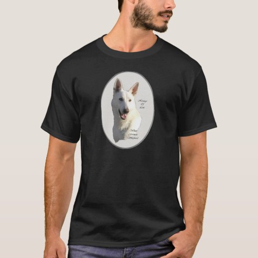 白いドイツの羊飼いの贈り物 Tシャツ (正面)