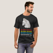 白いドイツの羊飼い白い羊飼い Tシャツ (正面フル)