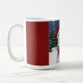 白いドイツの羊飼い コーヒーマグカップ (左)