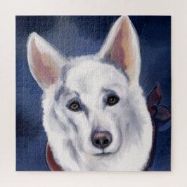 白いドイツの羊飼い ジグソーパズル